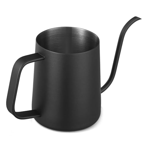 Small Watering Can Indoor Plants 20 OZ Mini Metal Watering Can Leakproof - color: Black 600
