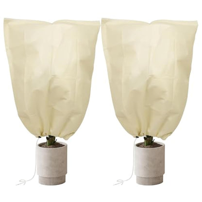 2Pcs Plant Covers Freeze Protection - color: Beige