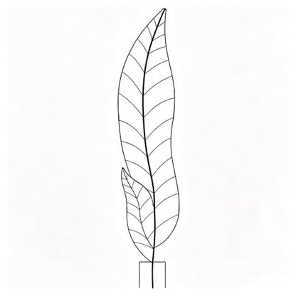 Oversize Leaf Metal Trellis, Tall Robust Plant Support Structure - color: leaf