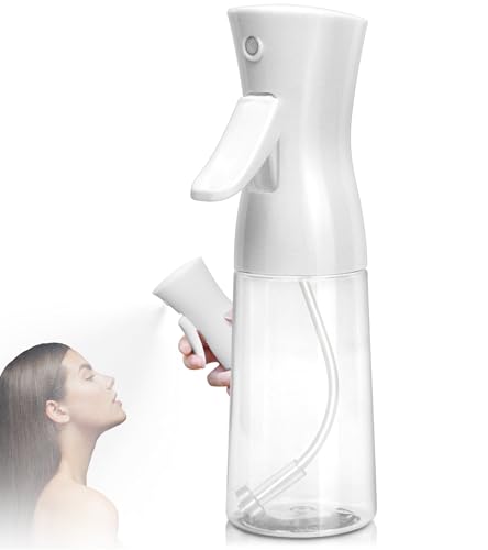 Continuous Spray Bottle,Hair Spray Bottle,Plants Water Spray Mist Bottle,Ultra-Fine Spray Bottle for Hair,Skincare, Plant Care, Pet Grooming, Cleaning(White) - color: White-1 Pcs, size: 6.8 Ounces