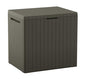 Keter City 30 Gal Outdoor Storage Box and Patio Side Table - color: Mossy Brown