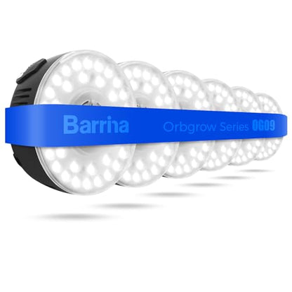 Barrina Orbgrow OG09 Puck Grow Light, 54W(6 x 9W), 5000K, 6 Packs, Black - color: 5000K-Black Cover, size: 6 Packs without Timer