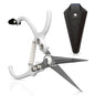 Precision Garden Shears with Vegan Leather Sheath - White/Black