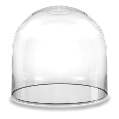 CYS EXCEL Glass Cloche Dome (H:10" D:9.75") | Multiple Sizes Decorative Showcase Display for Antique Collectibles | Bell Jar Terrarium & Dessert Cover - size: H-10" D-9.75"
