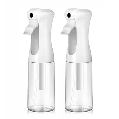 VIGOR PATH Continuous Mist Clear Spray Bottle 200ml Fine Mist Hair 2 Pack - color: Clear - 5oz