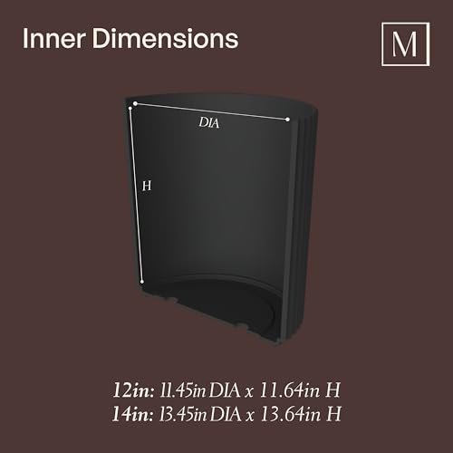 Mayne Haven 12in & 14in Round Fluted Modern Planter Set, Chai, 2-Pack - color: Chai, size: 12in and 14in