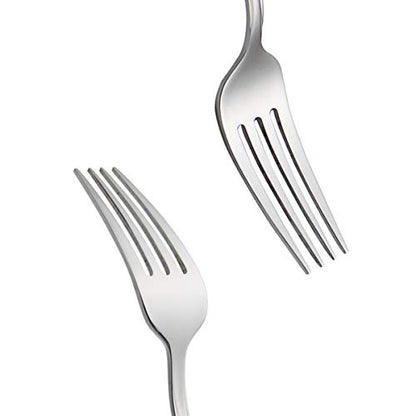 Table Forks Dinner Forks 7.99 Inches,Stainless Steel 18/0 of Forks 6 Pcs for Home, Kitchen Restaurant, Dishwasher Safe, Silver - size: 6pcs-silver