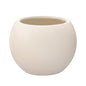 Marlo Fiberstone Round Planter, Matte Finishes (L, Cream White) - color: Cream White, size: 21.3"D x 16.5"H