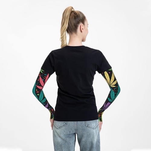 Marijuana Arm Sleeves Cannabis Weed Gardening Sleeves for Women Men - color: Marijuana 070