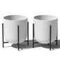 Veradek Mason Series Raised Lima Planter - Round Planter with Stand - color: White, size: 15 inch - 2 Pack