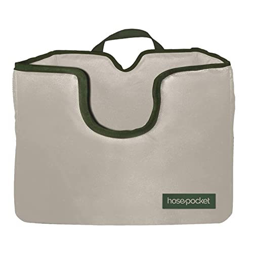Expandable Garden Hose Holder by Hose Pocket – Store Your Expandable Garden Hose Neatly and Simply – Size Small Designed for 25-50 ft. Hose (Small) - size: Small