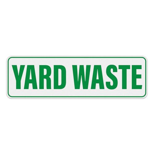10 Pack Yard Waste Stickers 10" × 3" Self-Adhesive Waterproof Vinyl