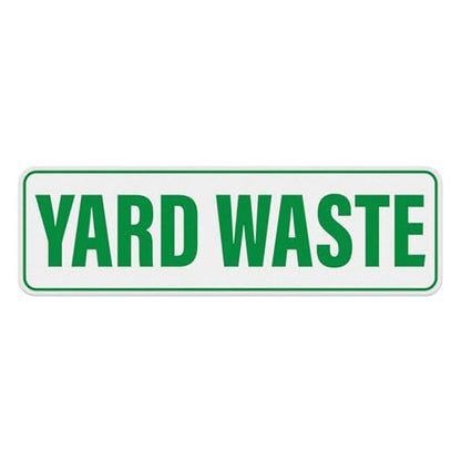 10 Pack Yard Waste Stickers 10" × 3" Self-Adhesive Waterproof Vinyl