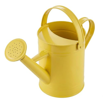 Topadorn 55 oz Metal Watering Can with Long Spout for Indoor Plants, Yellow - color: Yellow