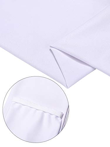Mudder 9 Pairs UV Protection Arm Sleeves Cooling Ice Silk Sun Sleeves - color: White