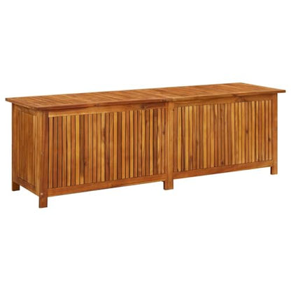 vidaXL Patio Storage Box 68.9"x19.7"x22.8" Solid Acacia Wood - size: 68.9" x 19.7" x 22.8"