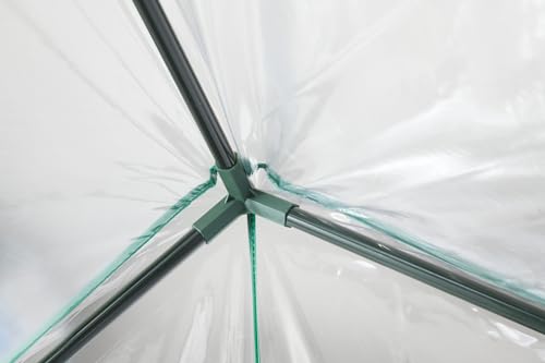 Miracle-Gro Walk-in Greenhouse, Removable Shelves, Transparent, 4'8"x29" - size: 4'8" x 29" x 6'5" - Translucent