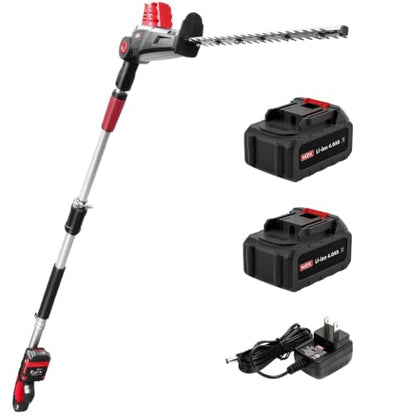 MZK 20V 23-Inch Cordless Hedge Trimmer with 2 x 4Ah Batteries - size: 23 inch