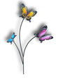 Gerson Beautiful Garden Plant Stake Picks Indoor or Outdoor (Purple Yellow & Blue Butterflies), CHG 501 - color: Purple Yellow & Blue Butterflies