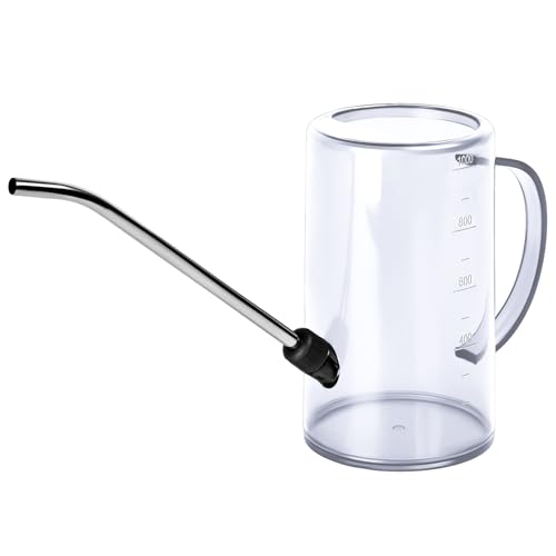 Plastic Watering Can - with Long Spout - 1/4 Gallon - 34 Oz - White - color: White