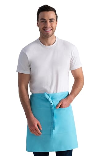Chef Works Unisex Half Bistro Server Apron - color: Turquoise, 1 Pack