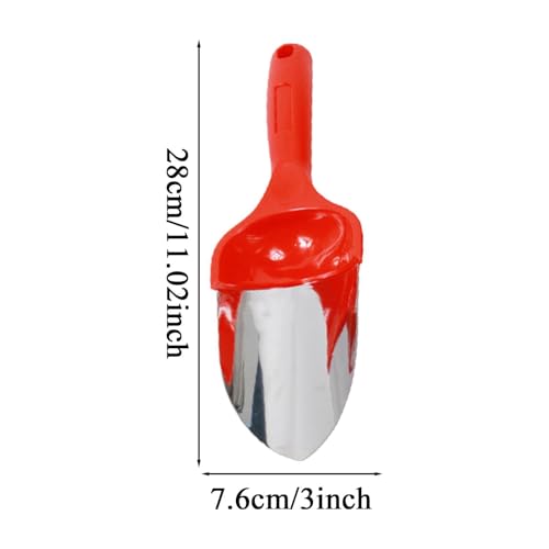 Hand Trowel Ergonomic Gardening Digging Planting Tool - color: red round head