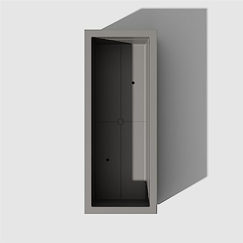 Veradek Block Series Long Box Planter - Rectangular Outdoor Planter - color: Gray, size: Large