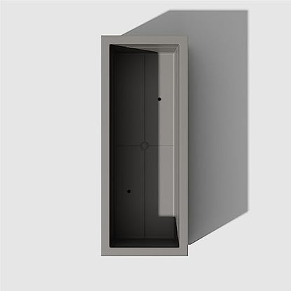 Veradek Block Series Long Box Planter - Rectangular Outdoor Planter - color: Gray, size: Large