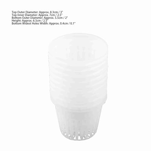 Hydroponic Baskets, 10-Pack 3 Inch Net Pots for Orchids & Plants
