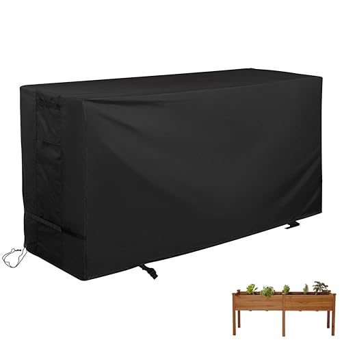 Outdoor Raised Garden Bed Cover for Best Choice Products 72x24x30in Raised Garden Bed, Outdoor Planter Box Stand Cover for Mobile Elevated Wood Planter/Planting Bed - size: 72.5"L x 23.5"D x 29"H