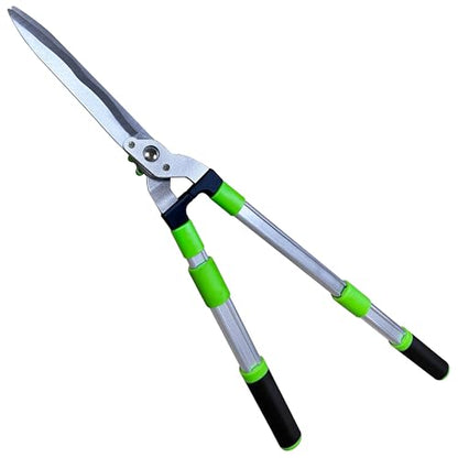 Garden Hedge Shears for Trimming Borders, Extendable Handle Clippers & Shears, Pruning Trimmers with Wavy Blade, Professional Bush Cutter, Gardening Pruners Scissors