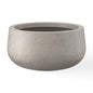 Kante Accent Round Bowl Weathered Concrete Planter 16" Dia, Outdoor - color: Weathered Concrete, size: 15.7"w