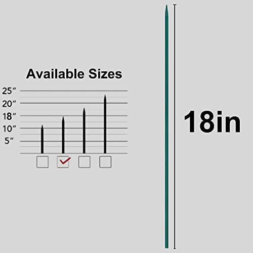 50 PCS 18” Wood Plant Stakes Garden Tomato Sticks Plant Stakes & Supports for Potted Plants, Comes with 100 pcs Green Twist tie