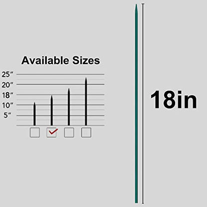 50 PCS 18” Wood Plant Stakes Garden Tomato Sticks Plant Stakes & Supports for Potted Plants, Comes with 100 pcs Green Twist tie