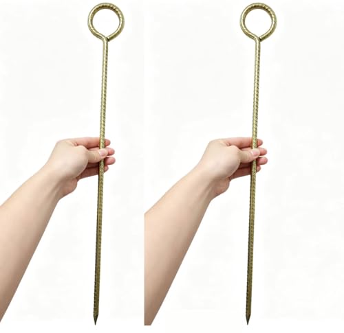 23 Inch Rebar Stakes,Metal Stake Ground,Ground Anchor,Heavy DutyTent Stakes,Baking Paint Metal Stakes,Tent Stake,Ground Stakes,0.5 Inch Diamete (10 Pack), Outdoor Travel - color: 23 inches- 10 packs