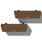 Veradek Pure Series Railing Planter - Tapered Window Box with Bracket - color: Espresso, size: 36 inch - 2 Pack