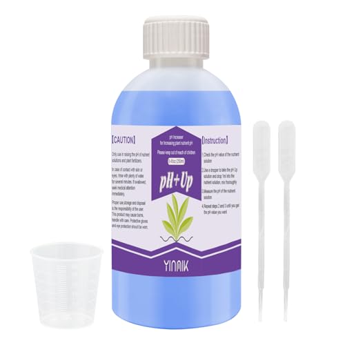 General Hydroponics pH Up Liquid, pH Control Liquid Increase pH Levels - color: Blue pH Up