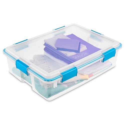 Sterilite Gasket Storage Box with Lids for Home & Office, 37 Quart, 8-Pack - size: 37 Quart, style: 8 Pack