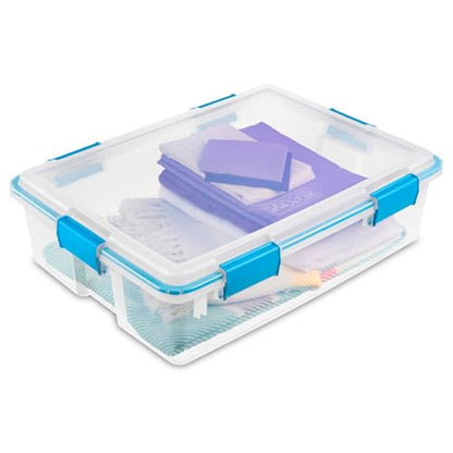 Sterilite Gasket Storage Box with Lids for Home & Office, 37 Quart, 8-Pack - size: 37 Quart, style: 8 Pack
