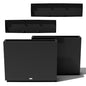 Veradek Block Series Span Planter & Drip Tray - Rectangular Outdoor Planter - color: Black, size: Medium - 2 pack with saucers