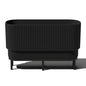 Veradek Demi Series Raised Long Planter - Wide Planter with Stand - color: Black/Black, size: 30 inch