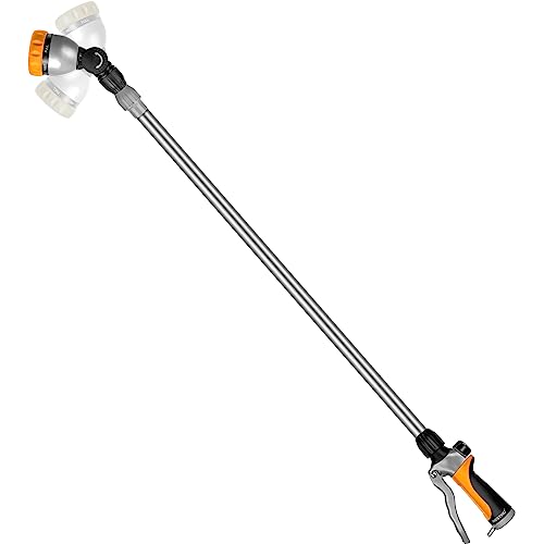 RESTMO Long Telescopic Watering Wand for Garden Hose, 36”-60” Garden Wand - color: Yellow