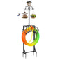 Garden Water Hose Holder with Solar Light & Shepherds Hooks for outside