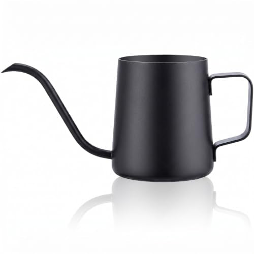 Doseno Black Watering Can, 12oz Stainless Steel, Long Spout and Handle - size: 350ml/12oz-Black