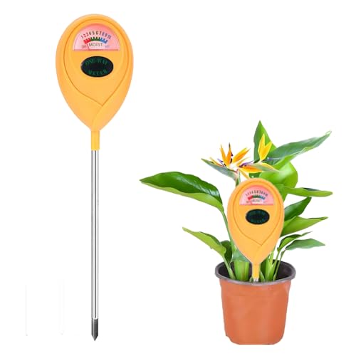 Soil Moisture Meter, Garden Plant Water Meter, Plants Moisture Meter, Lawn Soil Tester, Soil Water Gauge for Potted Plants, Plant Moisture Monitor Free Plant Watering Guide (Orange) - color: ORANGE