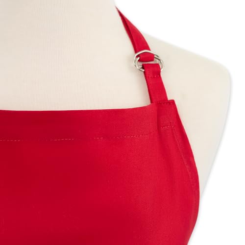 DII Everyday Basic Kitchen Collection - color: Tango Red, size: Plus Size Chef Apron