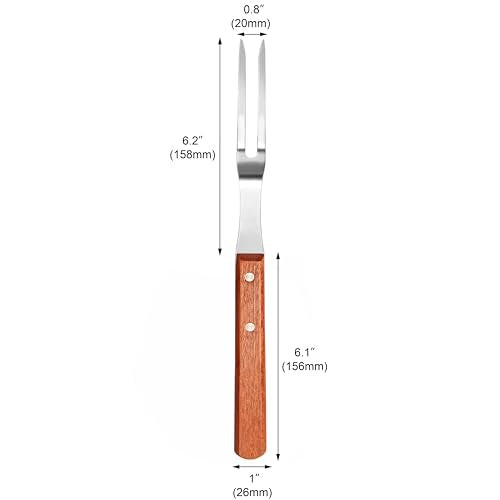 New Star Foodservice Commercial Grade BBQ Fork with Wood Handle, Stainless Steel, 13-Inch - size: 13-Inch