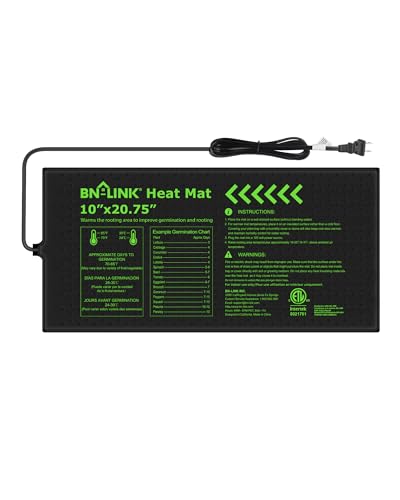 BN-LINK 10" x 20.75" Seedling Heat Mat for Seed Starting Plants Germination - size: 10x20.75 1 Pack
