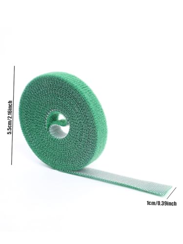 3Rolls/Set Hook and Loop Tape Cable Ties Reusable Fastening Tape Green - color: Green