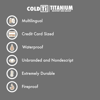 ColdTi - Titanium Bitcoin Seed Plates for Ultra-Secure Crypto Seed Phrase Storage (2 Plates, Punch Set & Seals) - Premium Seed Phrase Metal - Alphabetic Punch Set Included - size: Alphabetic Punch Set